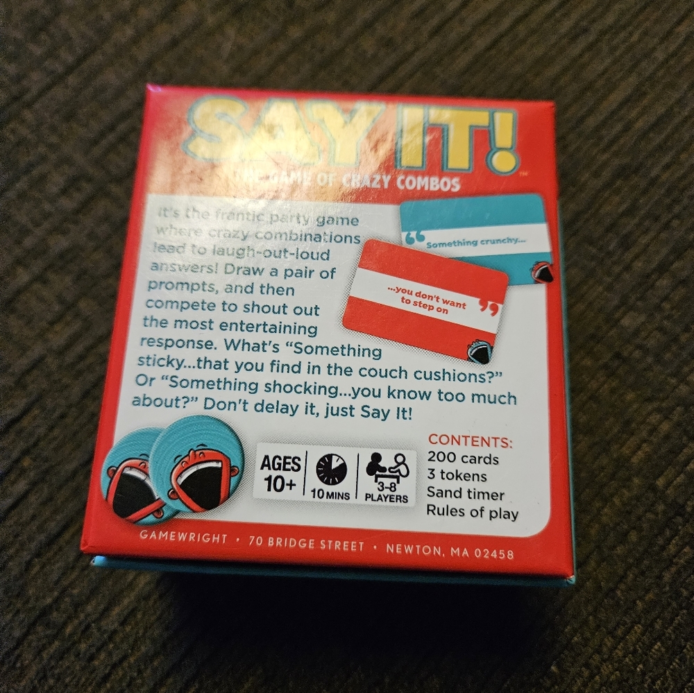 Say It! The Game of Crazy Combos for Ages 10 and up Pre-owned Complete